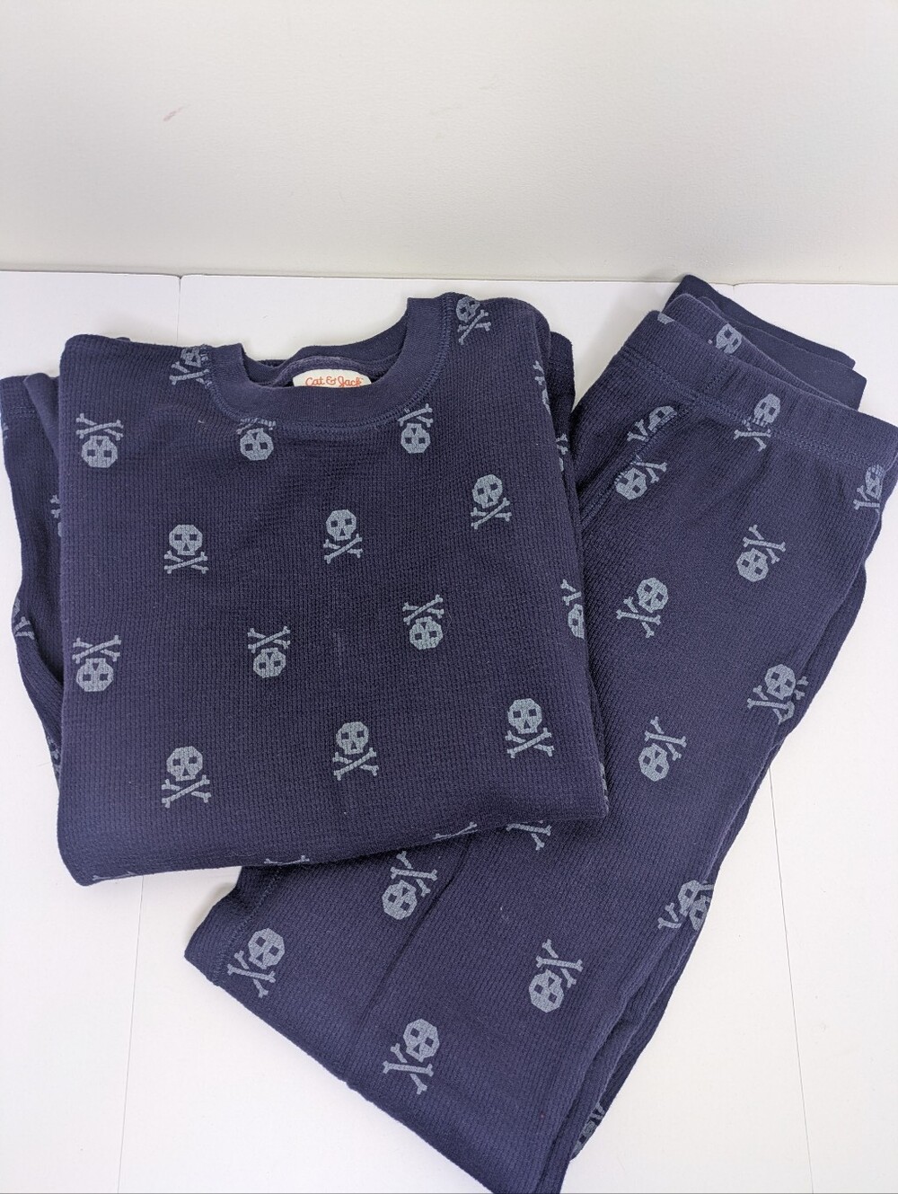 Cat & Jack Skull PJ Set Pajamas 12/14